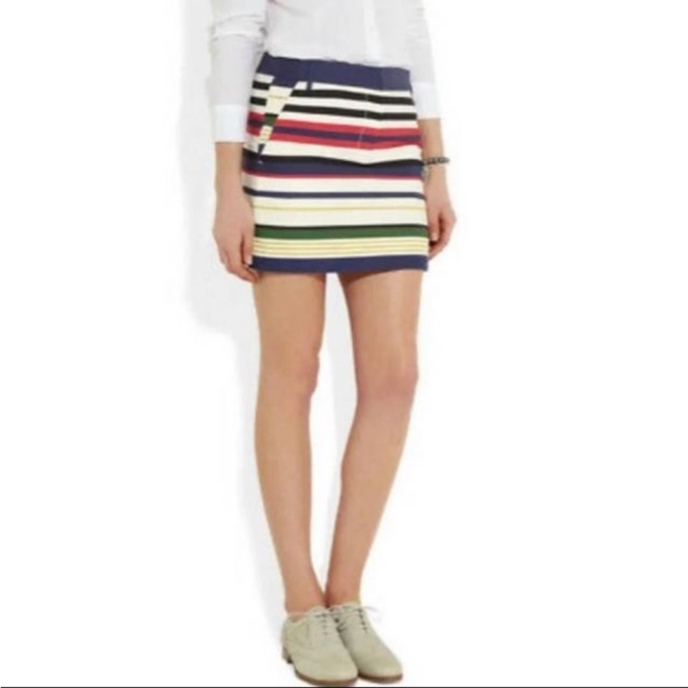 J crew striped skirt